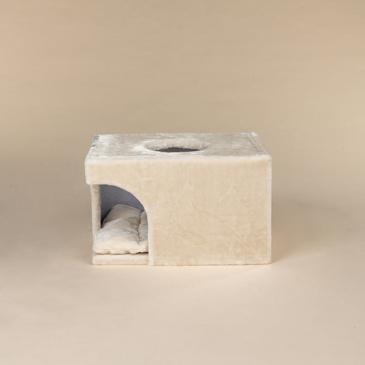 Casetta gioco Beige, Catdream 50 x 36 x 30 cm (comprende cuscino)